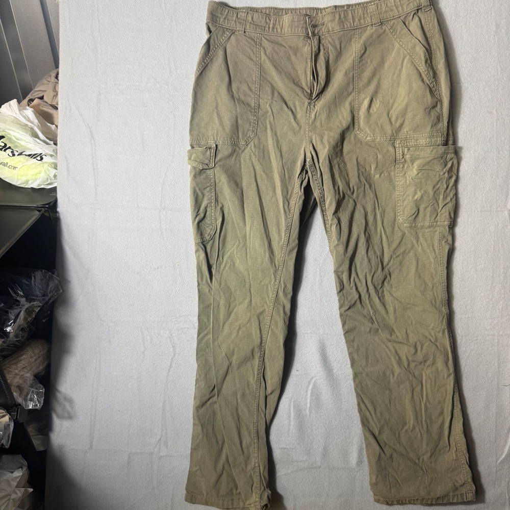 Duluth Heirloom Gardening Women Pants 18 Reg Green Excellent Ripstop Cargo